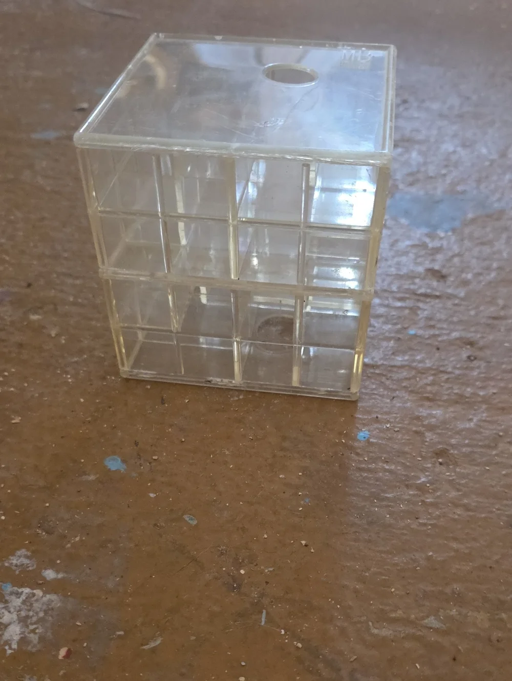 Clear 4×4 Cube Puzzle Toy - Transparent Brain Teaser